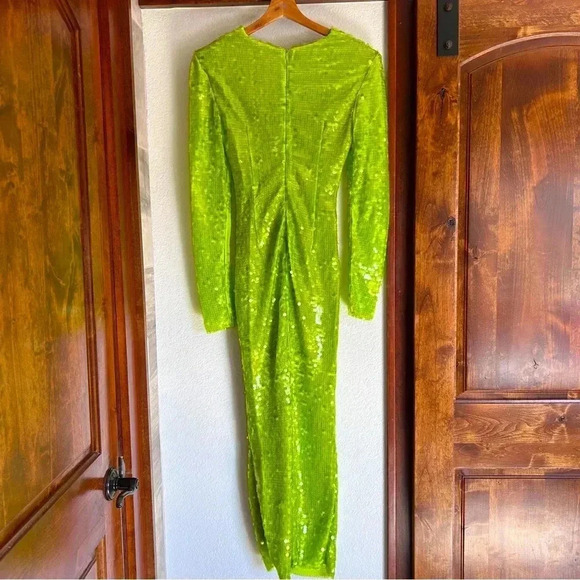 The New Arrivals by Ilkyaz Ozel Aurora Sequin Cut-Out Maxi Dress Evening Gown - Picture 6 of 14